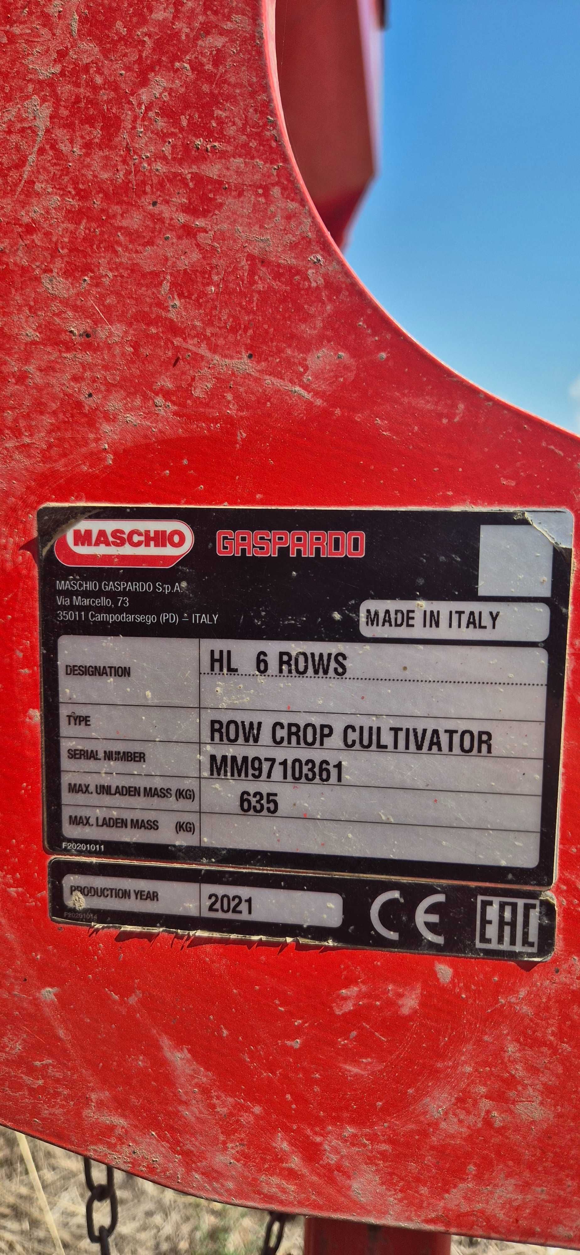 Prasitoare Gaspardo Row Crop Cultivator - HL 6 Rows