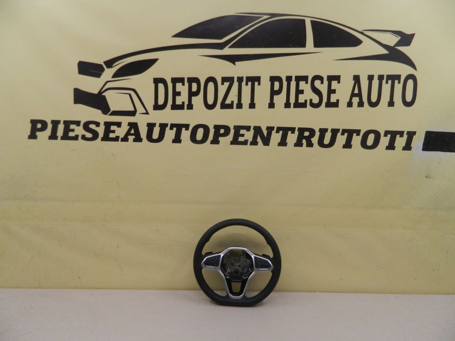 Volan piele VW Passat / Tiguan / Golf 8, 2015, 2016, 2017, 2018, 2019, 2020, 2021, 2022, 2023, 2024, cod origine 3G0419089. Cu comenzi si padele.