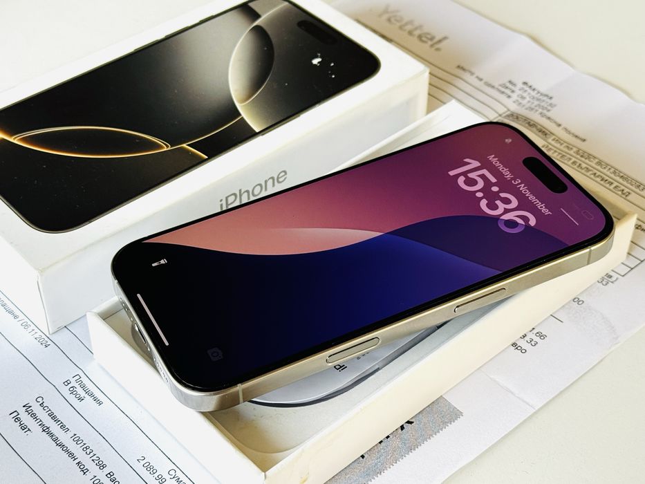 Iphone 16 Pro 128GB Natural Titanium Гаранция 2 години