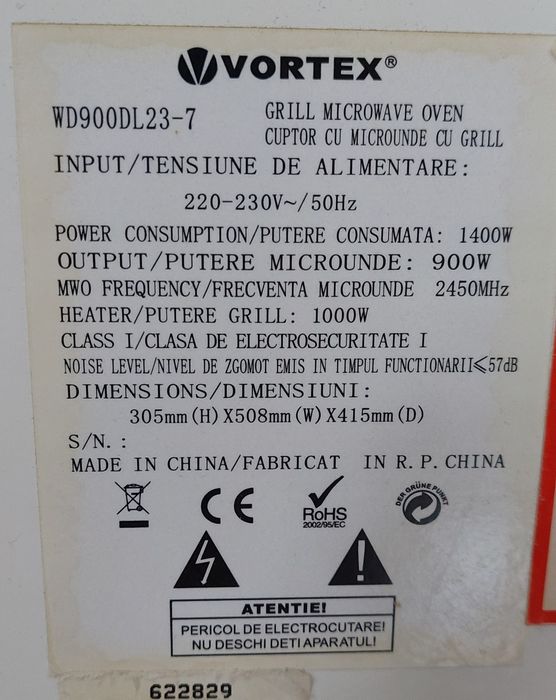 Cuptor cu microunde Vortex