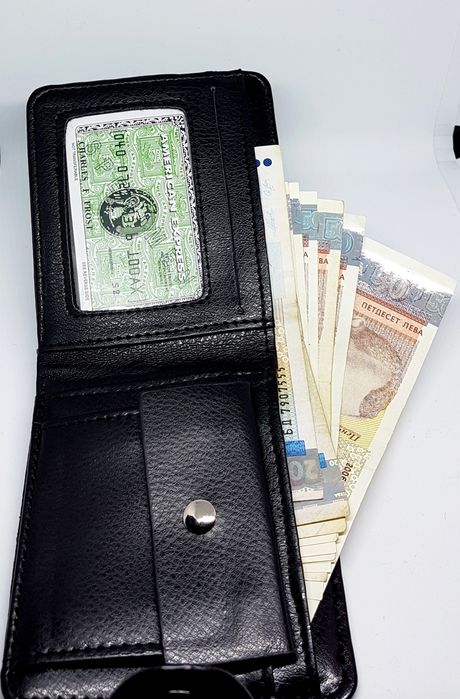 мъжки портфейл+колан луксозен комплект бмв мерцедес ауди