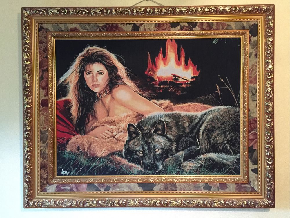 Картина «Женщина с волком»