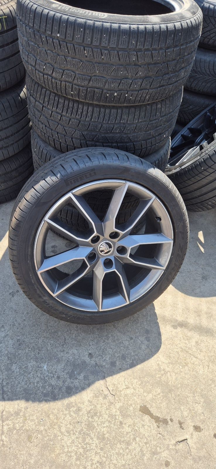 Джанти с нови гуми Skoda Octavia 5x112/7.5Jx18