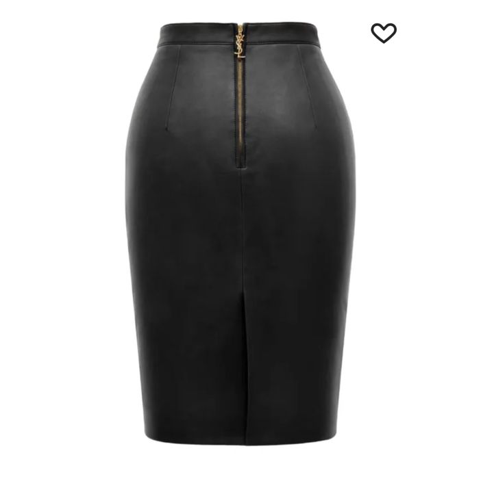 Saint lauren кожена пола