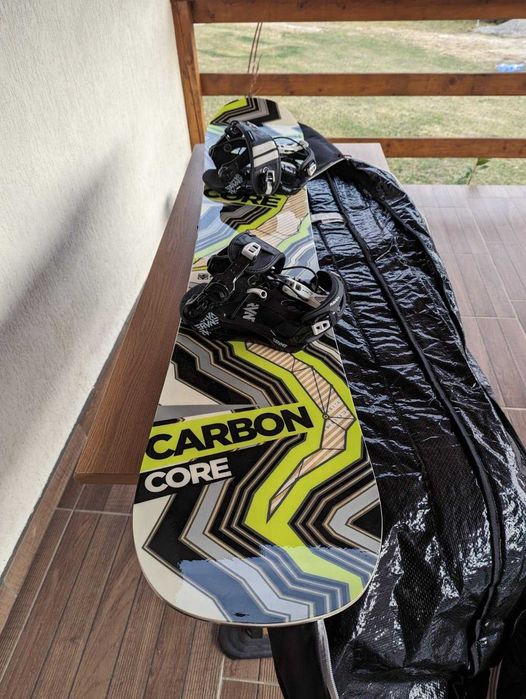 Placa Raven Core Carbon + Boots Salomon Black Titan
