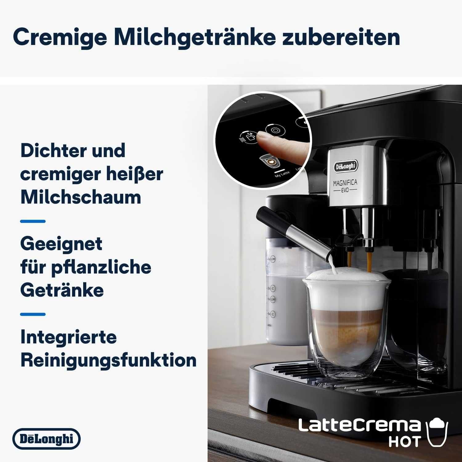 Кафеавтомат Delonghi Magnifica EVO LatteCrema ECAM292.81.B Bean-to-cup