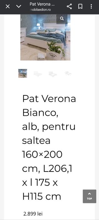 De vanzare pat  Verona Lemn masiv