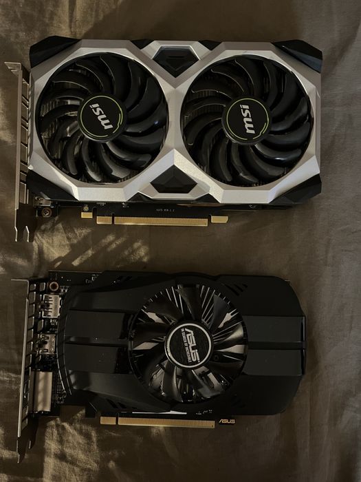 Placa video MSI Gtx 1660 ti 6Gb si placa video ASUS 550 RX 4GB