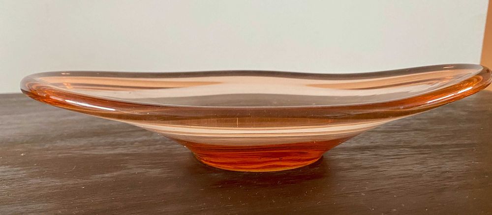 Стъклена поставка (оранжева)