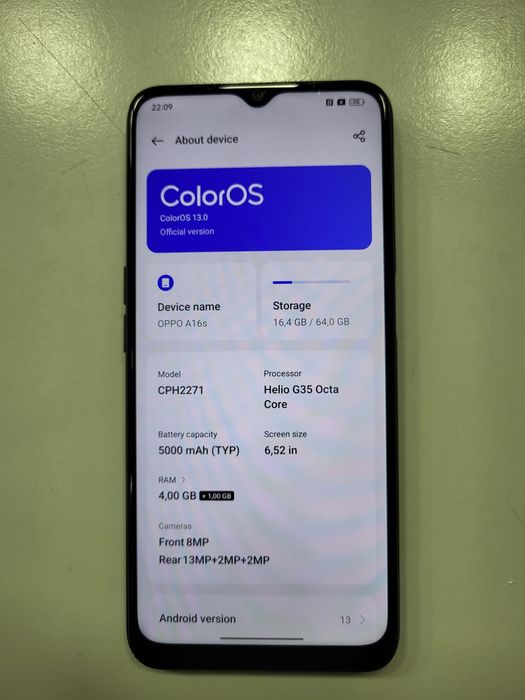 Oppo A16s Blue Inpecabil Ca Nou