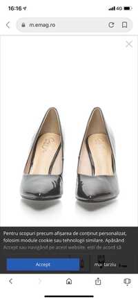 Pantofi Cristin(Fashion Days)- stiletto lacuiti noi, in cutie-36