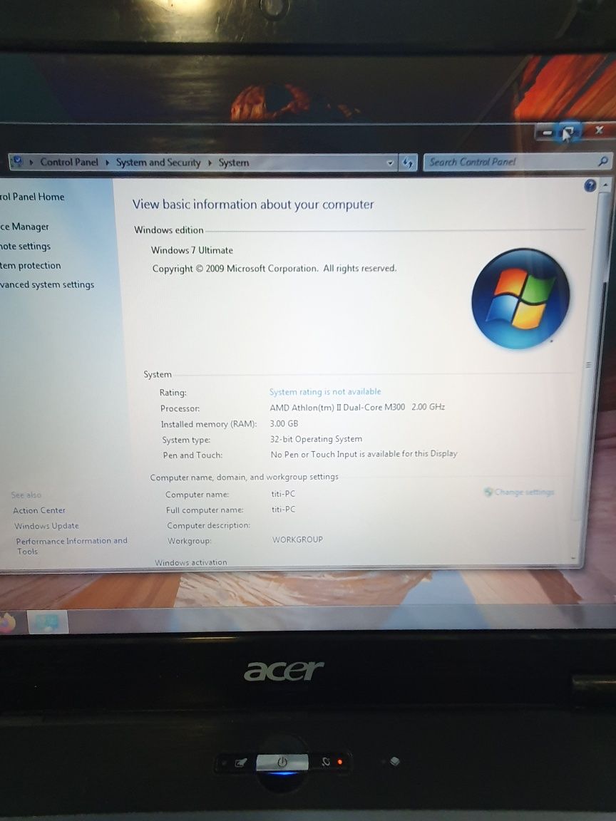 Laptop Acer Aspire 5541