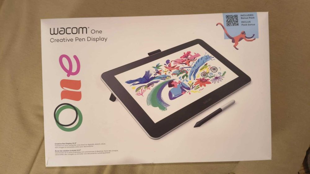 Графичен таблет Wacom One 13 pen display, 13.3", Черен