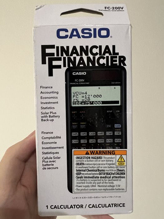 Casio FC 200V 2nd edition финансовый калькулятор. Новый!