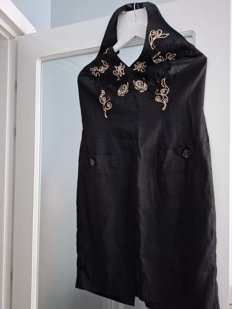 Rochie neagra din in