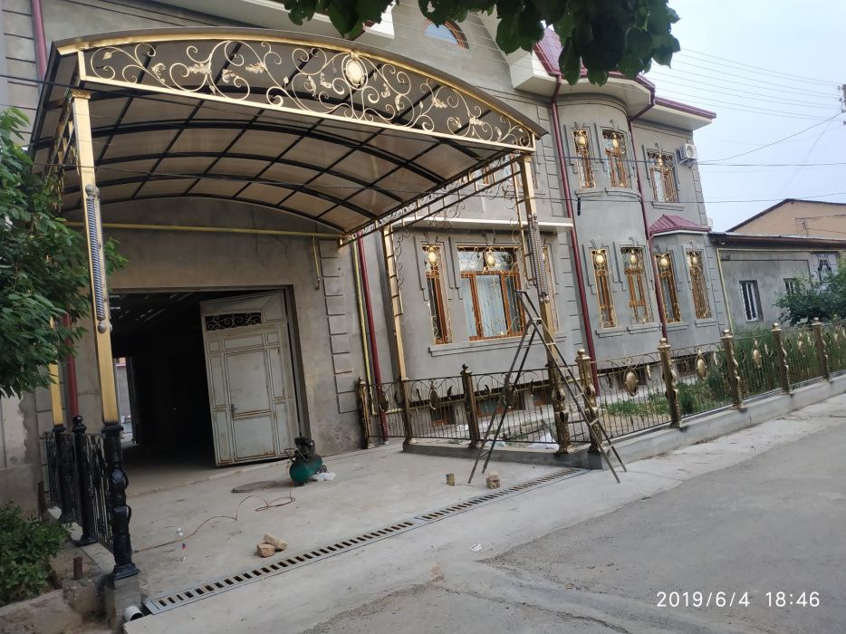 Кованые изделия из металла. Цех Решетка, ворота, навес