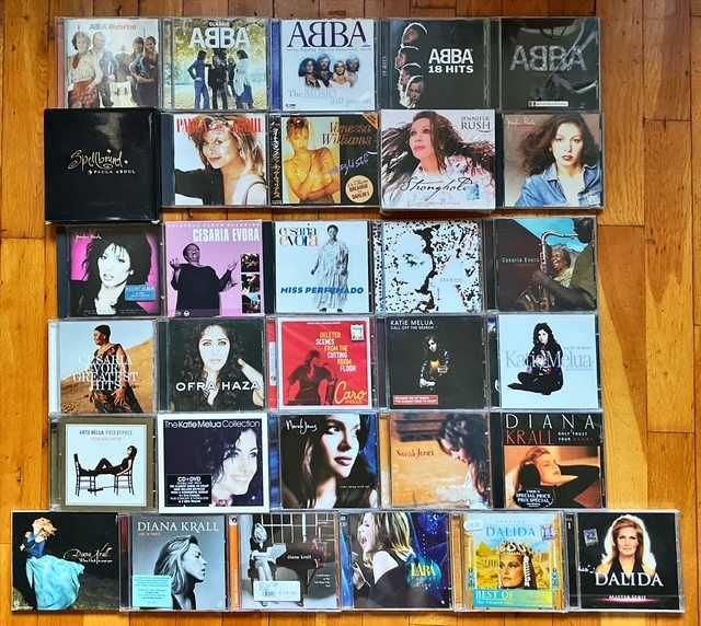 Lot CD orig: ABBA, Rush, Evora, Melua, Krall, Turner, Shakira, Lopez..