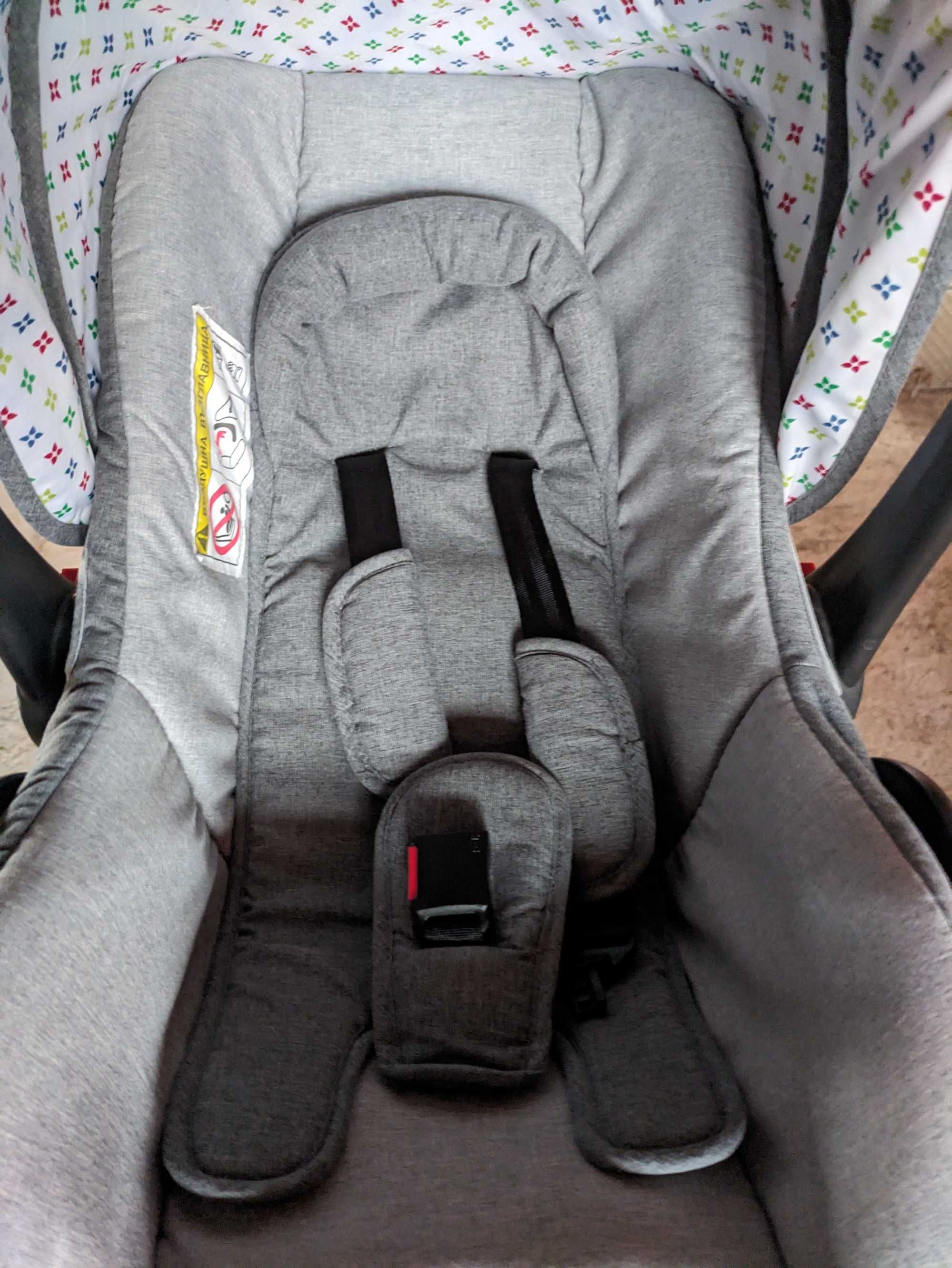 Бебешка количка Cangaroo noble 3в1 Сива.