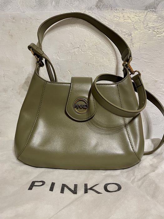 Чанта Pinko в цвят милитъри