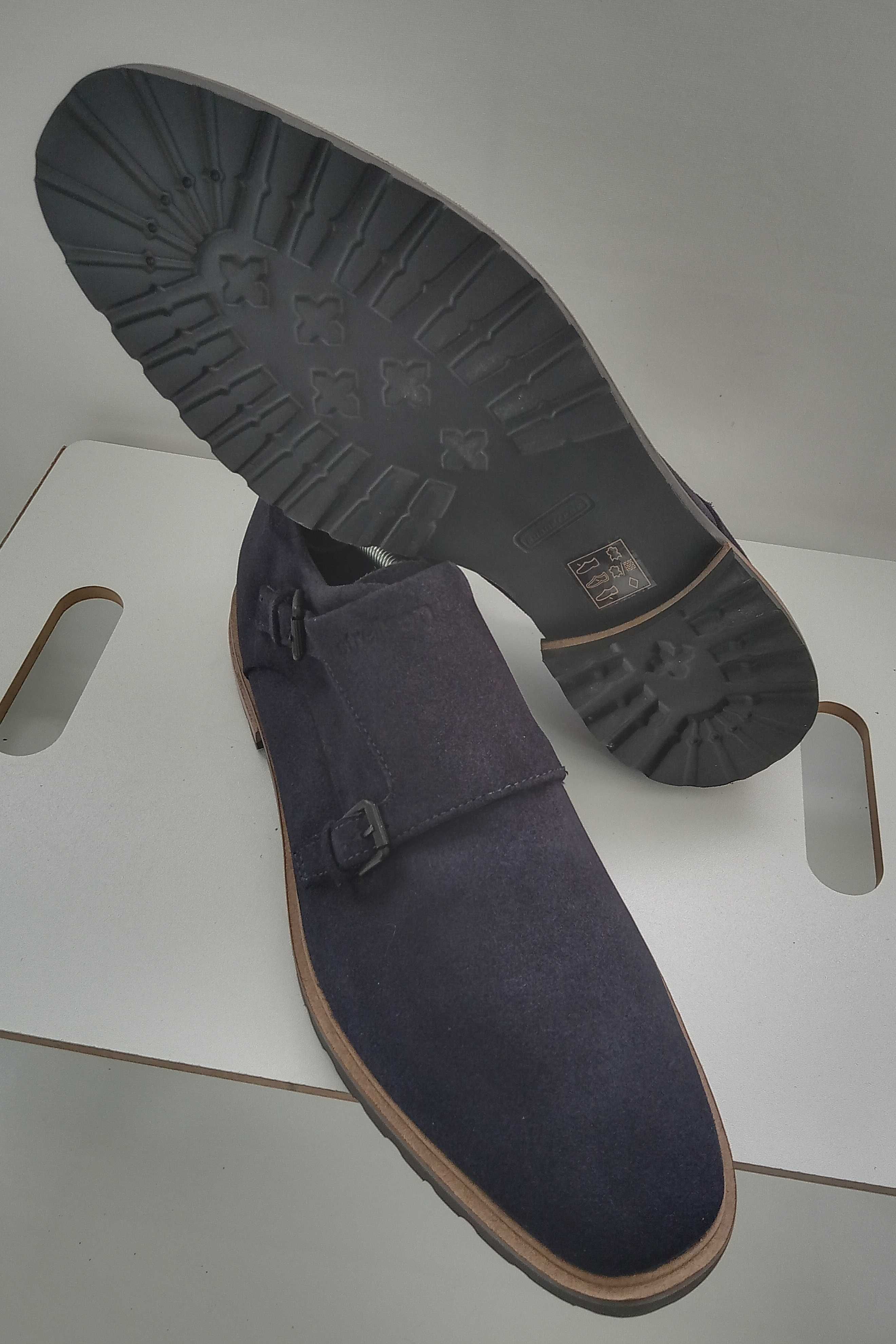 Pantofi monk premium Strellson 42 piele naturala moale