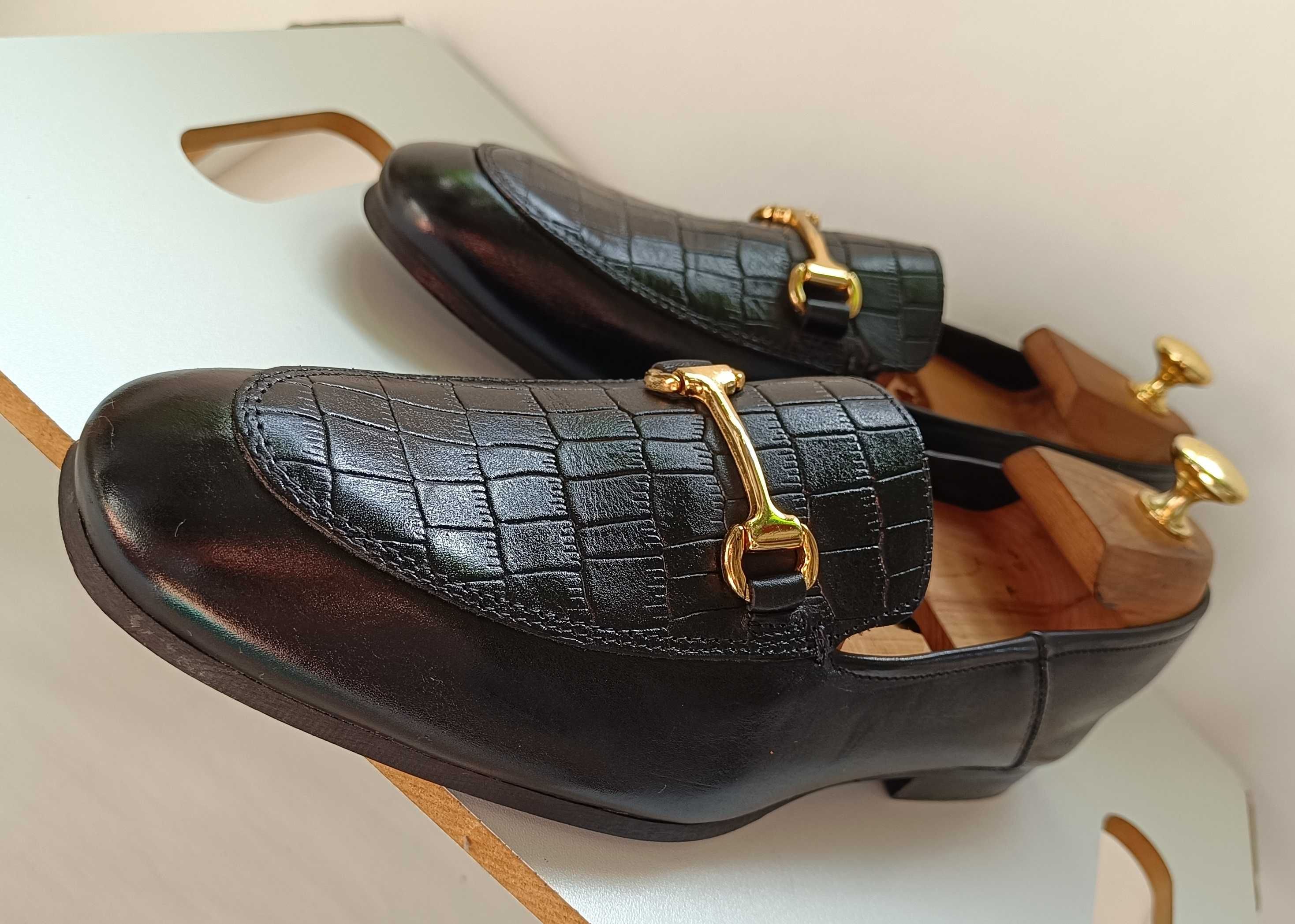 Pantofi loafers 42 bit premium R Island NOU piele naturala moale