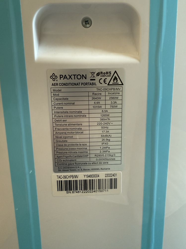 Aparat aer conditionat,mobil,PAXTON!