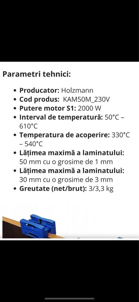 Vand bander manual Holzmann KAM50M