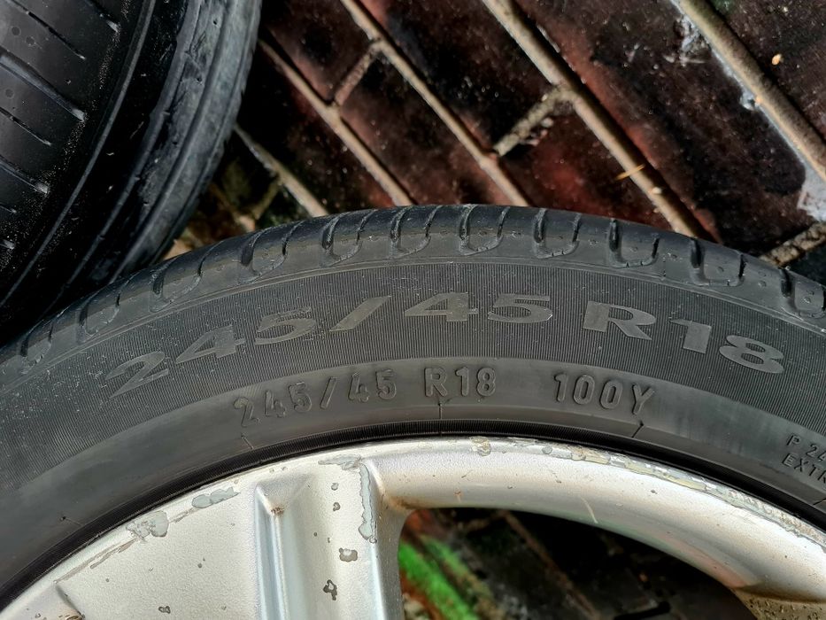 Джанти с гуми 245 45 18 цола за mercedes 5x112 C E S w212 w211 w220