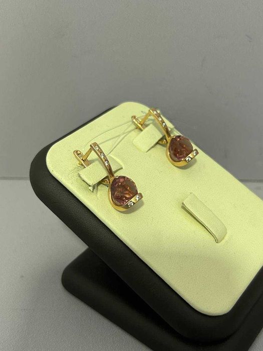 Золотые серьги со скидкой /  СА26237