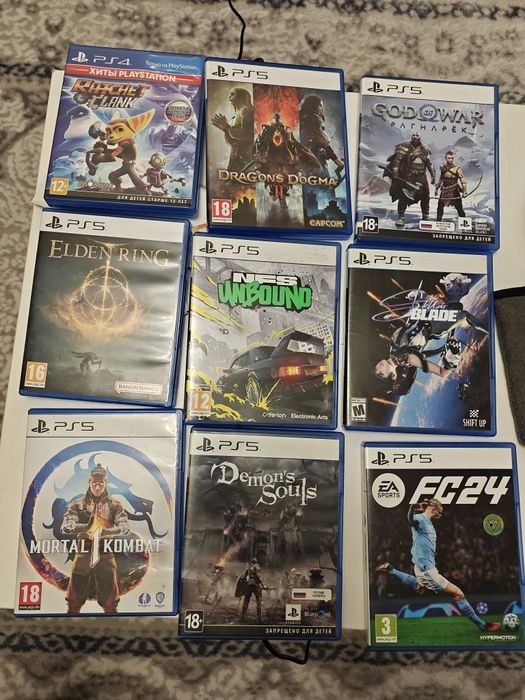 диски с  играми для ps4,ps5 б/у