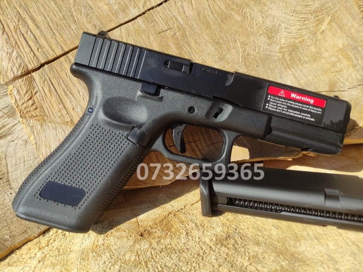 Glock 17 Cu recul puternic Propulsie GreenGas pistol airsoft FullMetal