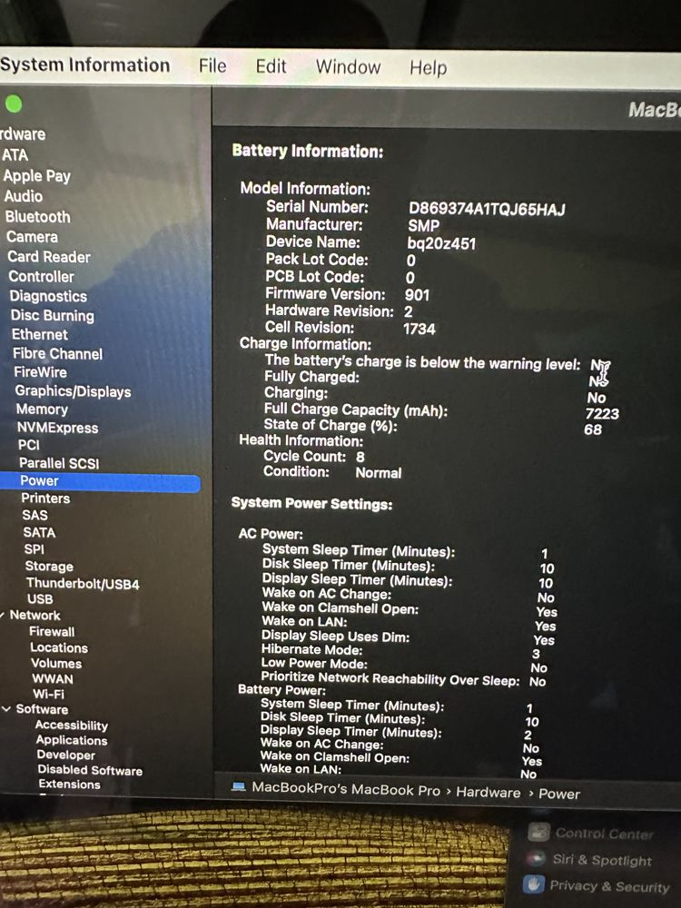 Macbook pro 15 inch 2019 i9 16 gb 512 ssd amd 560x 8 incarcari
