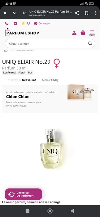 Parfum dama uniq cosmetics Nr 29