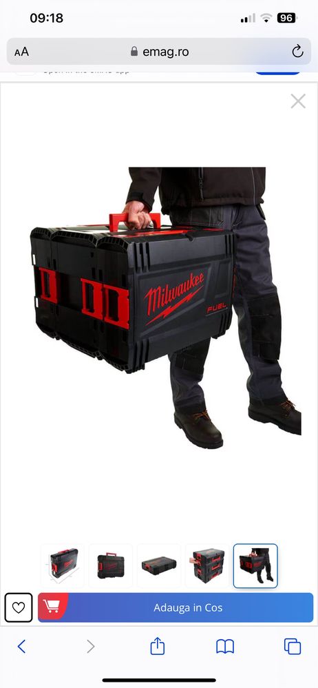 Cutie/valiza transport scule milwaukee fuel profesional, 4932453386