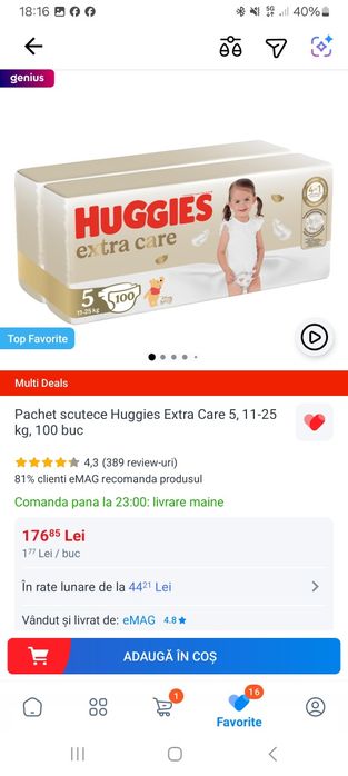 De vânzare Pampers Huggies nr 5