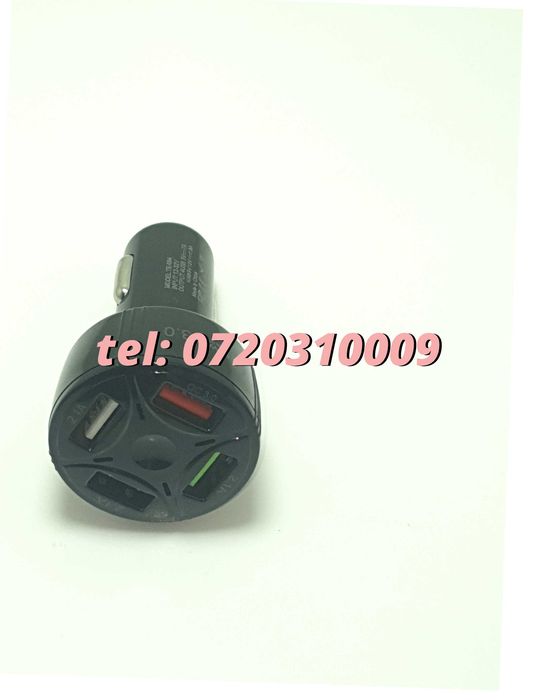 Incarcator Masina Auto 4 Porturi Bricheta Usb Qc Incarcare Rapida