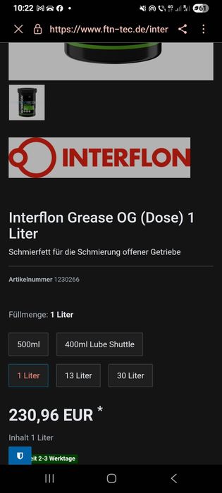 Vasilina alba interflon