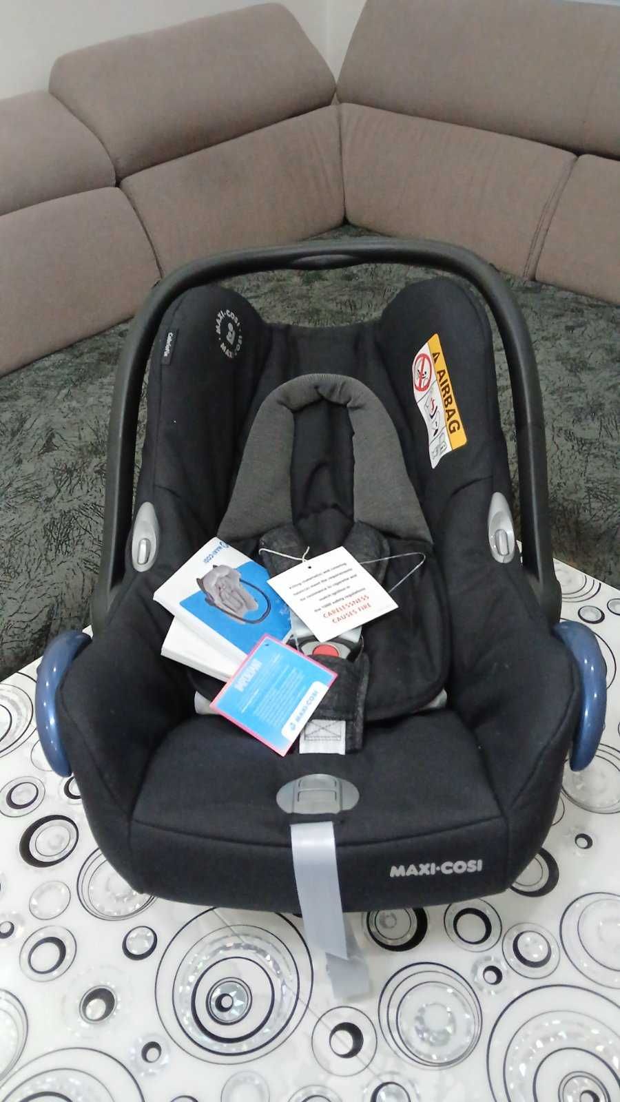 Столче за детска количка Maxi Cosi CabrioFix  от 0 до 13 кг, черно