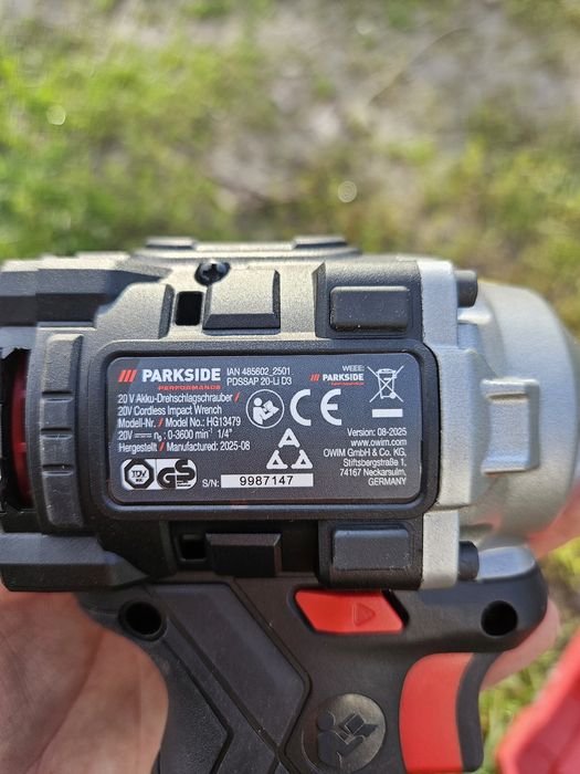 Акумулаторен ударен гайковерт с наковалня 1/2 Parkside PDSSAP 20-Li D3