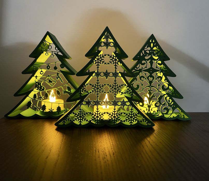 Ornament de Craciun Set Brad Luminat LED