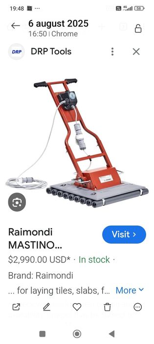 Doua buc talpa vibratoare pe role