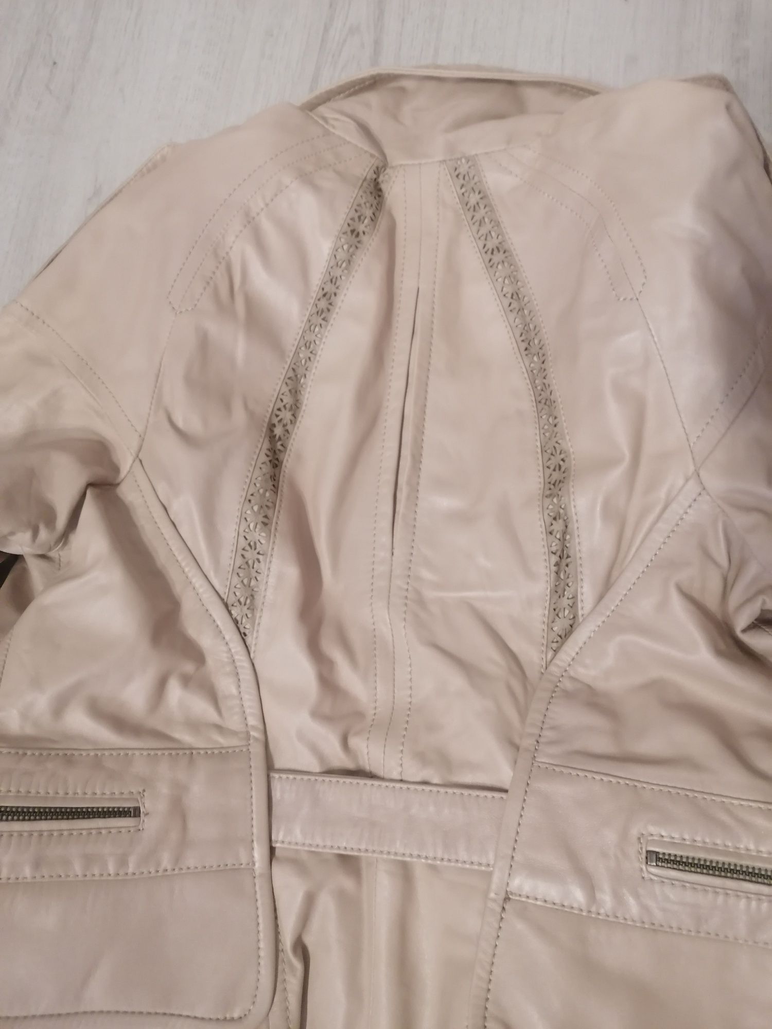 Geaca / palton dama din piele fina, mar 42 slim, noua, eleganta, model