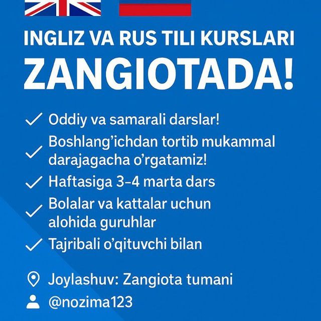 Barcha tillar uchun 50 %lik chegirma