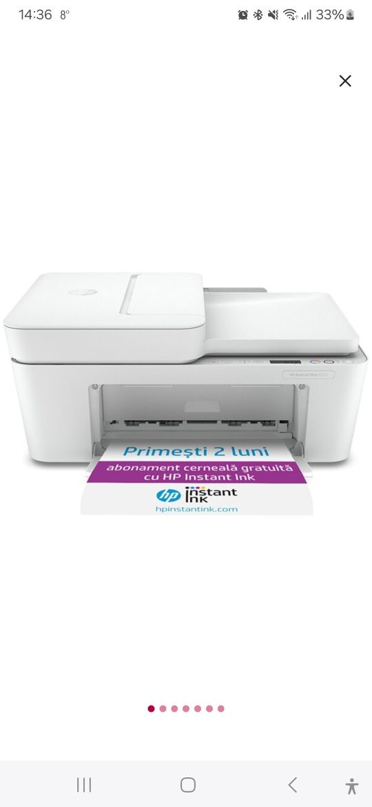 Multifunctional inkjet color HP DeskJet Plus 4120, A4, USB, Wi-Fi, Fax