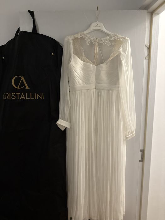 Rochie cununie Cristallini midi ivory