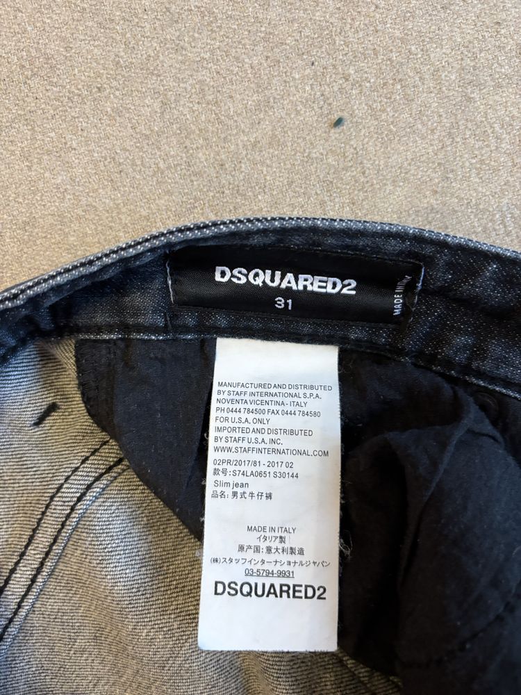 Blugi Dsquare2; 100 % Autentici  Slim jeans 'Masura 31  italia