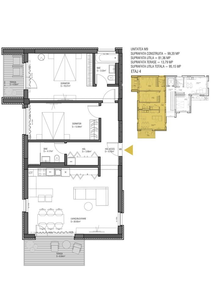 Apartament 3 Camere Loc de Parcare Inclus - Mamaia Nord
