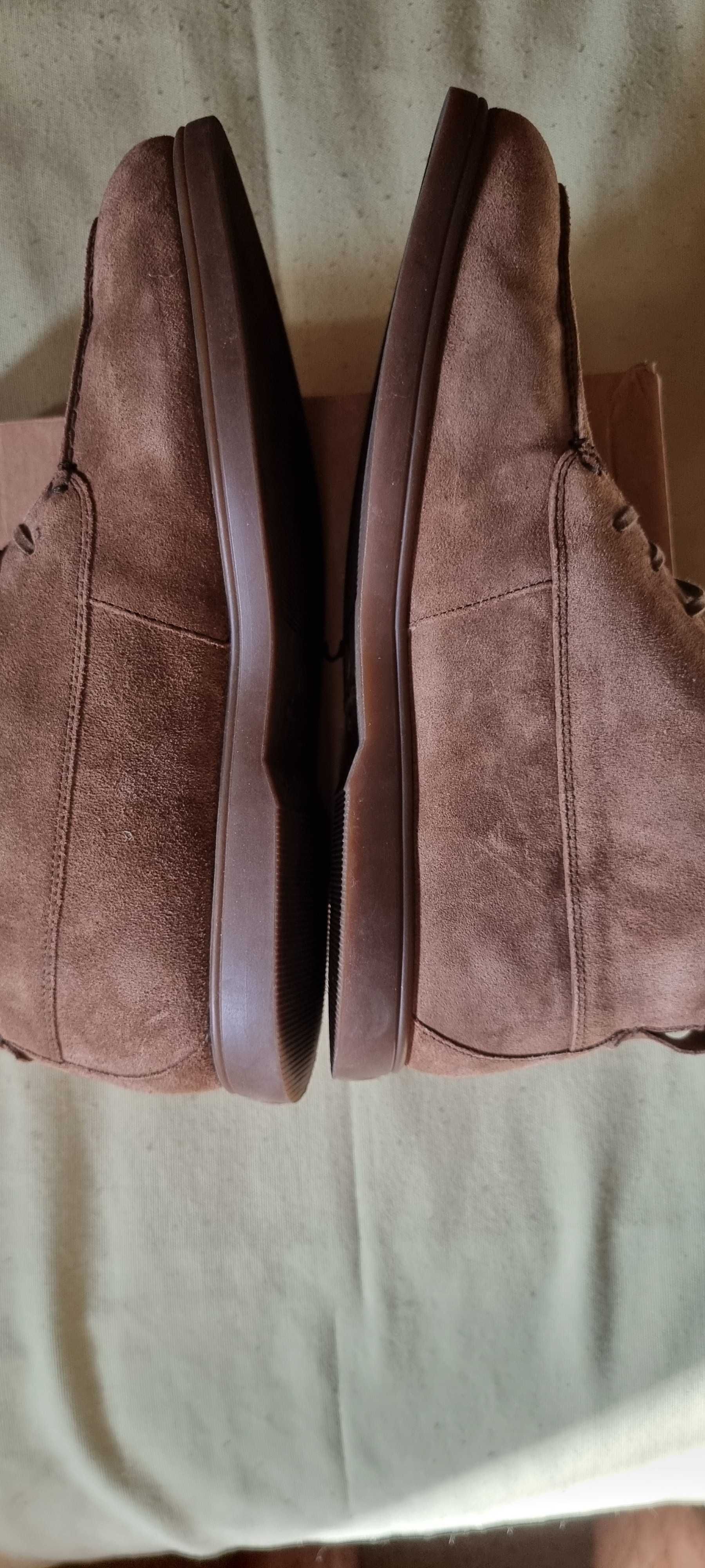 Мъжки кожени боти обувки Massimo Dutti 42