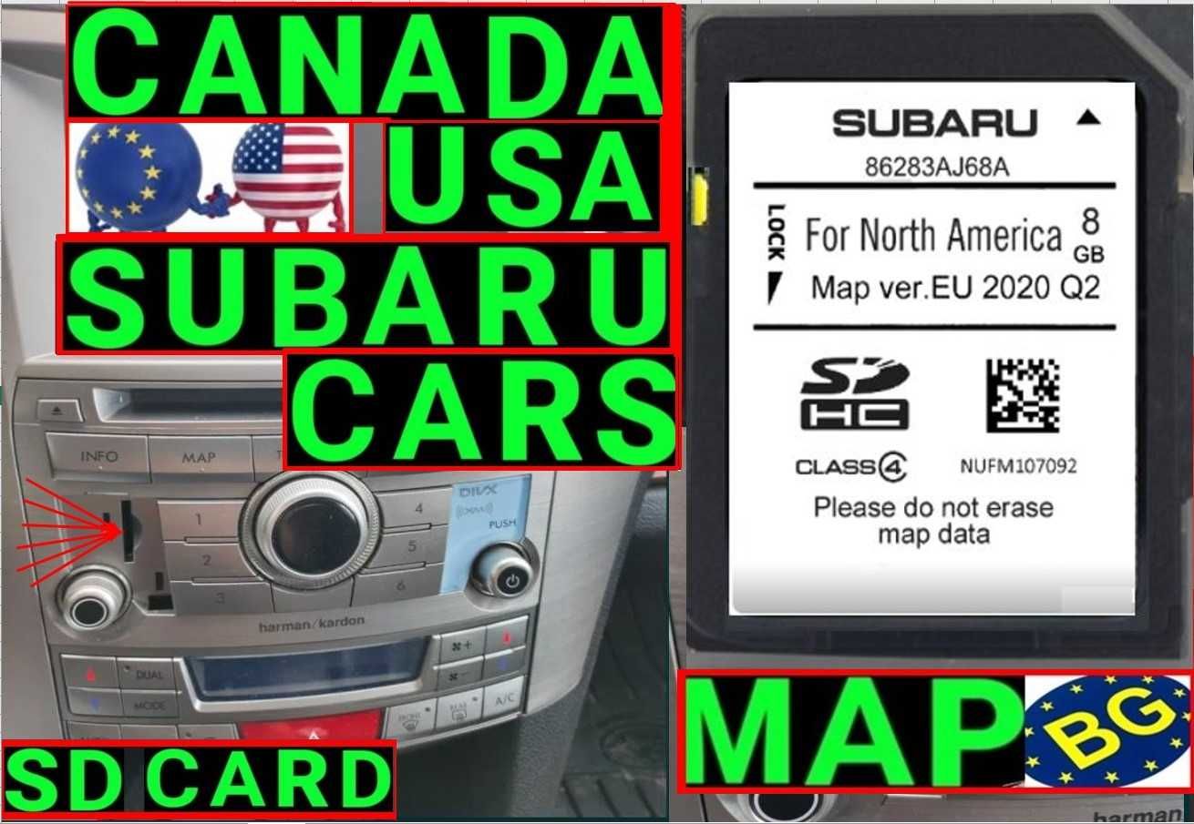 Субару SD Картa USA Европейска Навигация BG ъпдейт Канада cars SUBARU