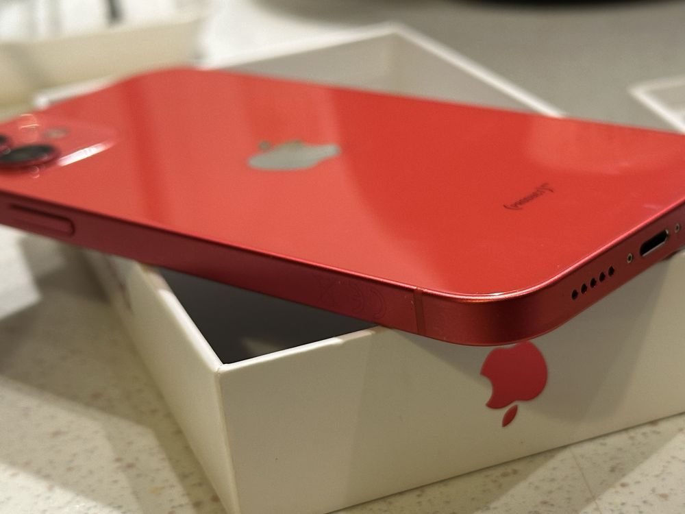 *Като НОВ* iPhone 12 64GB Red (червен) + Адаптер / ГАРАНЦИЯ!